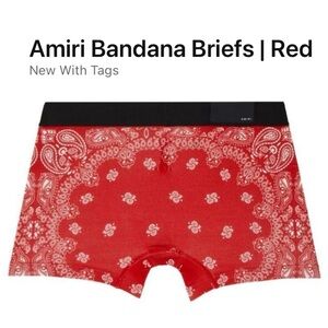AMIRI Red Paisley Bandana Briefs Size M